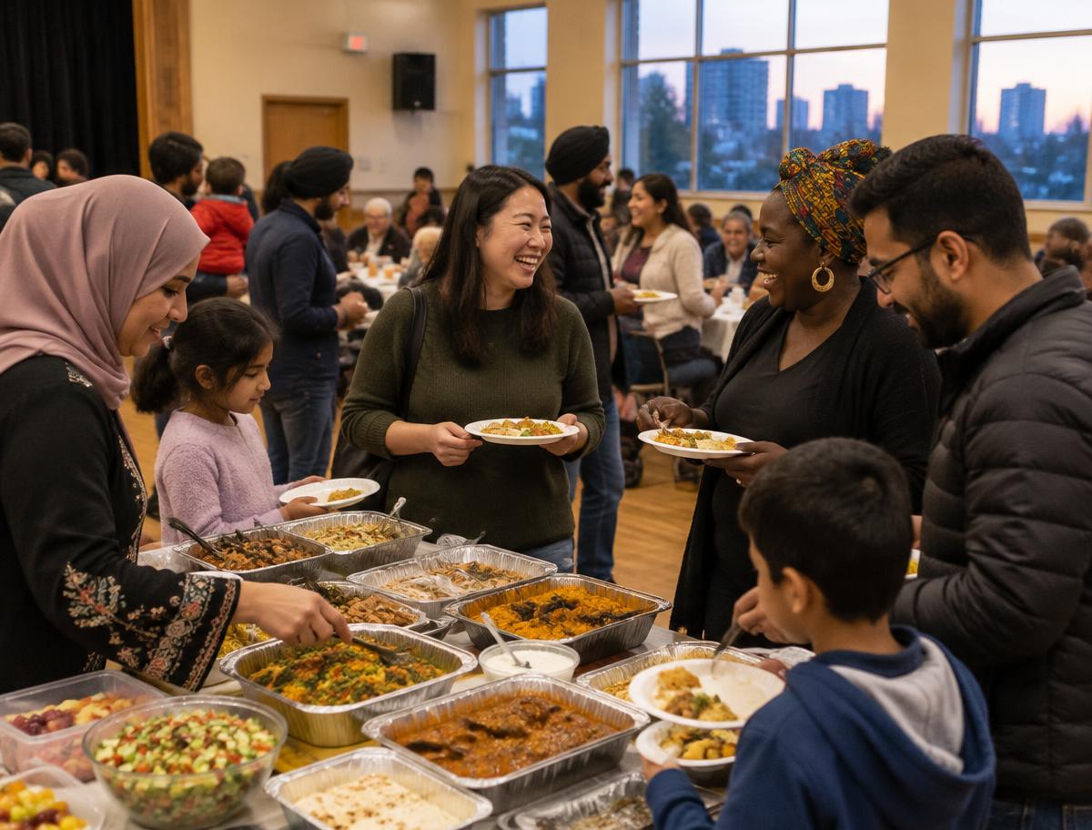 Community potluck in Scarborough